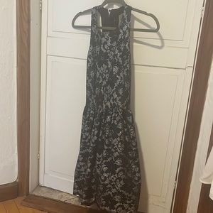 Silver and blue formal dress